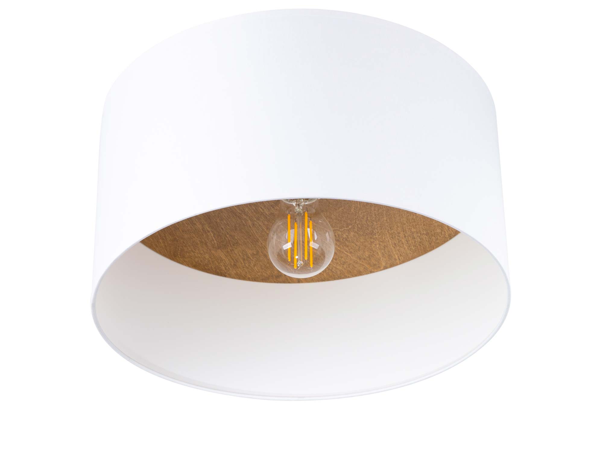 Plafon TELOS biały i jasny brąz skandynawski