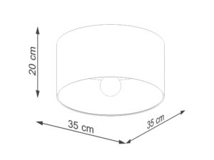 miniaturka Plafon TELOS biały i jasny brąz skandynawski