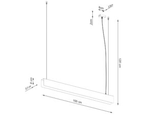 miniaturka Lampa wisząca SPARQ biała minimalistyczna