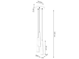 miniaturka Lampa wisząca PRISMA 3P biała designerska