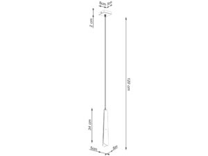 miniaturka Lampa wisząca PRISMA 1 czarna geometryczna