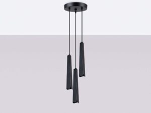 miniaturka Lampa wisząca PRISMA 3P czarna designerska