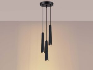 miniaturka Lampa wisząca PRISMA 3P czarna designerska