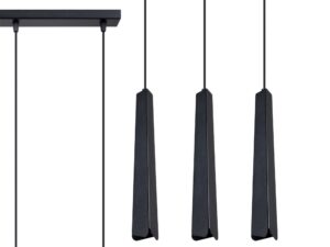 miniaturka Lampa wisząca PRISMA 3L czarna nowoczesna