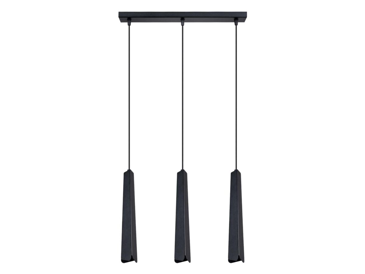 Lampa wisząca PRISMA 3L czarna nowoczesna