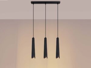 miniaturka Lampa wisząca PRISMA 3L czarna nowoczesna