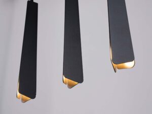 miniaturka Lampa wisząca PRISMA 3L czarna nowoczesna