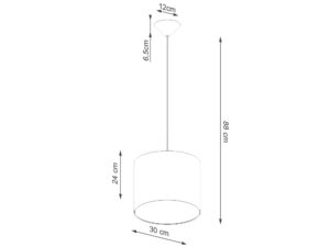 miniaturka Lampa wisząca NOVARA 30 biała minimalistyczna