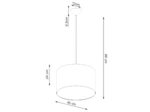 miniaturka Lampa wisząca NOVARA 40 biała elegancka