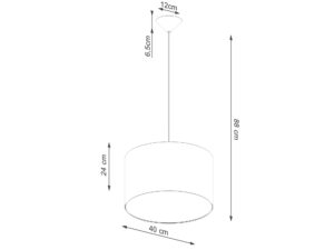 miniaturka Lampa wisząca NOVARA 40 czarna nowoczesna
