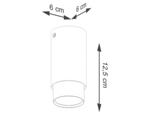 miniaturka Plafon NERI 12,5 czarny/złoty elegancki