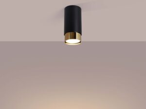 miniaturka Plafon NERI 12,5 czarny/złoty elegancki