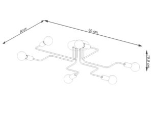 miniaturka Żyrandol VECTIS 6 biały elegancki