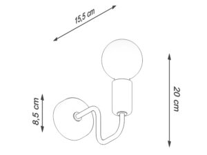 miniaturka Kinkiet VECTIS czarny loftowy