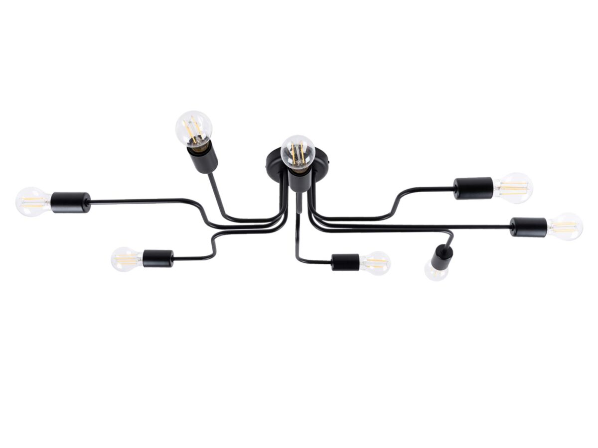 Żyrandol VECTIS 8 czarny nowoczesny