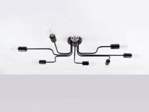 miniaturka Żyrandol VECTIS 8 czarny nowoczesny