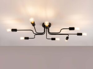 miniaturka Żyrandol VECTIS 8 czarny nowoczesny