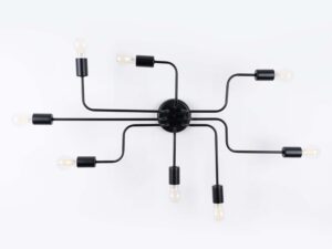 miniaturka Żyrandol VECTIS 8 czarny nowoczesny