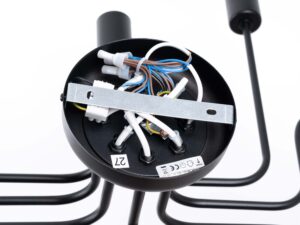 miniaturka Żyrandol VECTIS 8 czarny nowoczesny