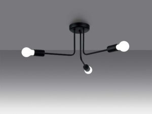 miniaturka Żyrandol NORVIA 3 czarny elegancki