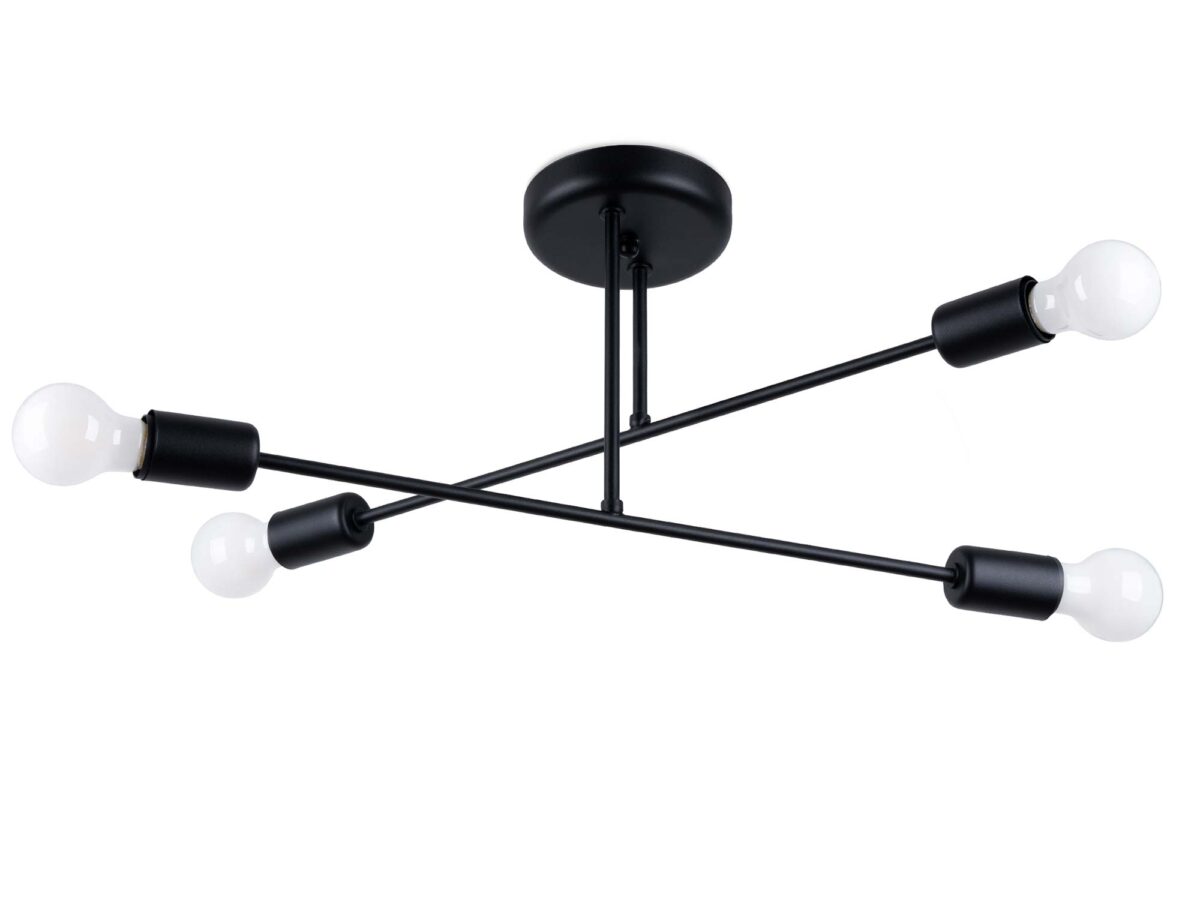 Żyrandol NORVIA 4 czarny designerski