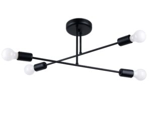 Żyrandol NORVIA 4 czarny designerski