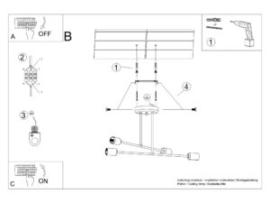 miniaturka Żyrandol NORVIA 4 czarny designerski