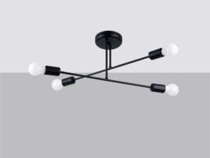 miniaturka Żyrandol NORVIA 4 czarny designerski