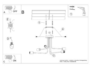 miniaturka Żyrandol NORVIA 6 czarny klasyczny