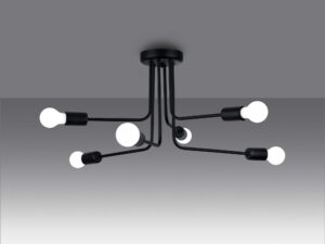 miniaturka Żyrandol NORVIA 6 czarny klasyczny