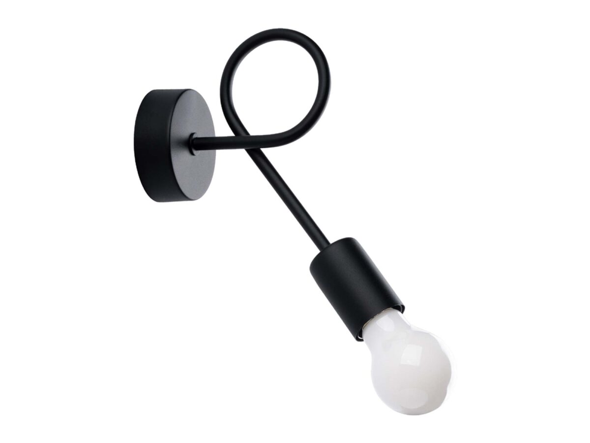 Kinkiet LEVOR czarny industrialny