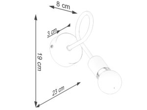 miniaturka Kinkiet LEVOR czarny industrialny