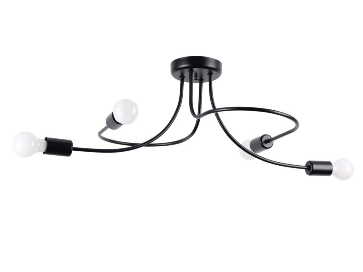 Żyrandol LEVOR 4 czarny designerski