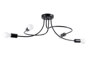 Żyrandol LEVOR 4 czarny designerski