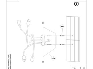 miniaturka Żyrandol LEVOR 4 czarny designerski