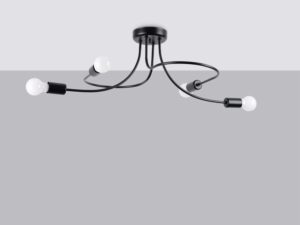 miniaturka Żyrandol LEVOR 4 czarny designerski