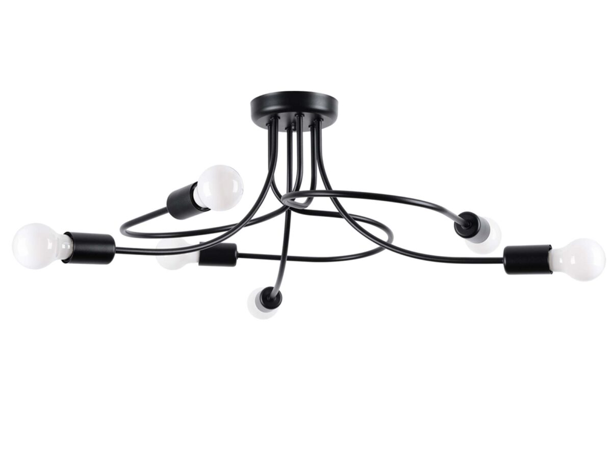Żyrandol LEVOR 6 czarny elegancki