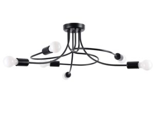 Żyrandol LEVOR 6 czarny elegancki