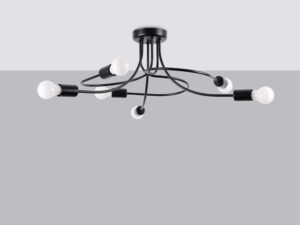 miniaturka Żyrandol LEVOR 6 czarny elegancki