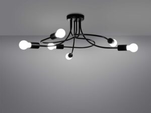 miniaturka Żyrandol LEVOR 6 czarny elegancki