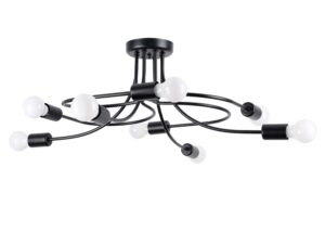 Żyrandol LEVOR 8 czarny nowoczesny