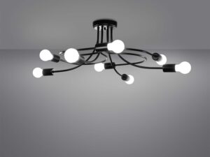miniaturka Żyrandol LEVOR 8 czarny nowoczesny