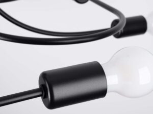 miniaturka Żyrandol LEVOR 8 czarny nowoczesny