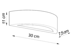 miniaturka Kinkiet ceramiczny ASTERIA 30 designerski