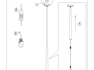miniaturka Lampa wisząca BLANCO 1 czarna minimalistyczna