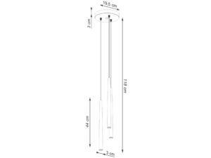 miniaturka Lampa wisząca BLANCO 3P czarna designerska