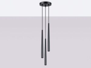 miniaturka Lampa wisząca BLANCO 3P czarna designerska