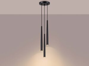 miniaturka Lampa wisząca BLANCO 3P czarna designerska