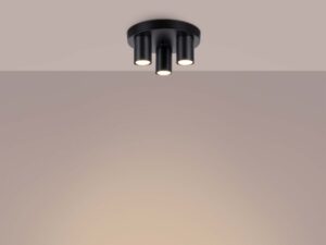 miniaturka Plafon LARGO 3 czarny loftowy