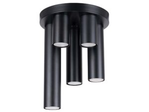 Plafon LARGO 5 czarny nowoczesny